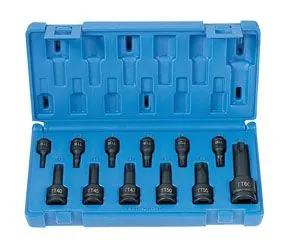 12 Pc. 1/4", 3/8", 1/2" Tamper-Proof Star Driver Set