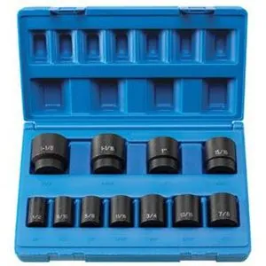 11-Piece 1/2 in. Drive 8-Point SAE Impact Socket Set