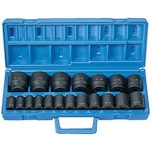 19 pc. 1/2" Dr. Fractional Impact Socket Set