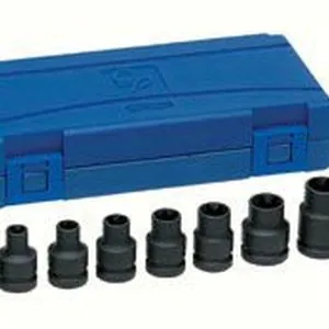 1/2" Drive 9 Piece External Star Impact Socket Set