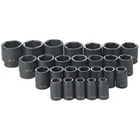 26 Pc. 1/2" Drive 6 Point Metric Standard Master Socket Set