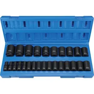 1/2" Drive 26 Pc. Semi-Deep Metric Set