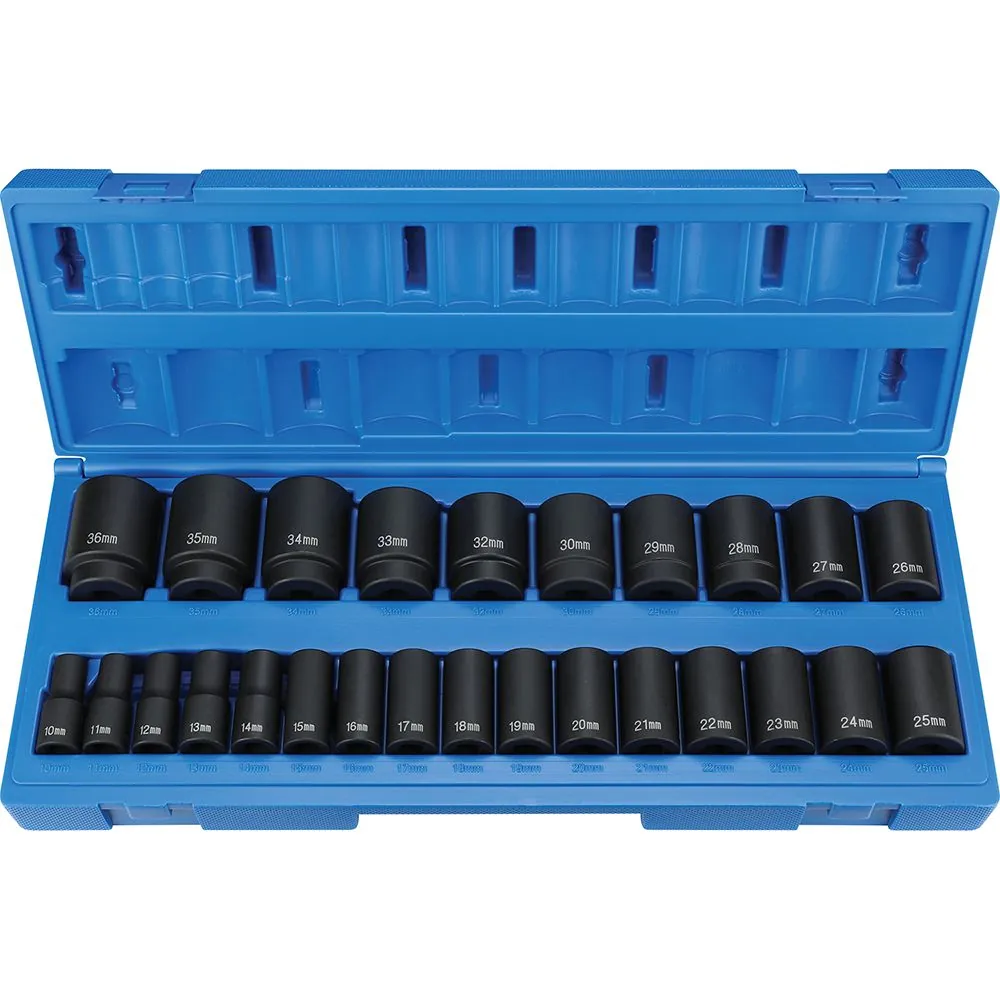 1/2" Drive 26 Pc. Semi-Deep Metric Set