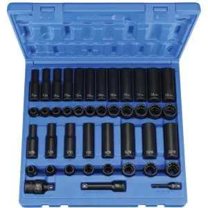 3/8" Dr Standard and Deep Length Impact Set (1643RD)