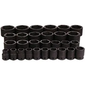 29 Pc. 3/4" Dr 6 Pt SAE Master Impact Socket Set