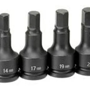 3/4" Dr Hex Driver Metric Set, 6pc