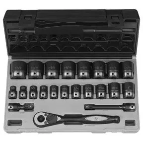 1/2'' Drive 12-Point Standard Length Fractional Set, 22pc.