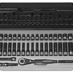 53-Piece 1/4 in. Drive 12-Point SAE/Metric Standard and Deep Duo Impact Socket Set