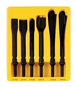 6 Pc. .401 Shank Exhaust Service Chisel Set