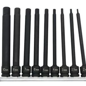 1/4" Drive Impact 9 Piece 4"
