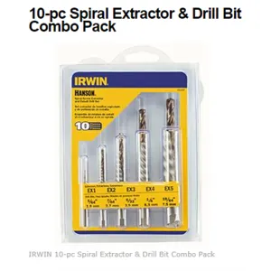 Hanson EXTRACTOR SPIRAL SET 10PC SCREW&COBALT DRILL BIT