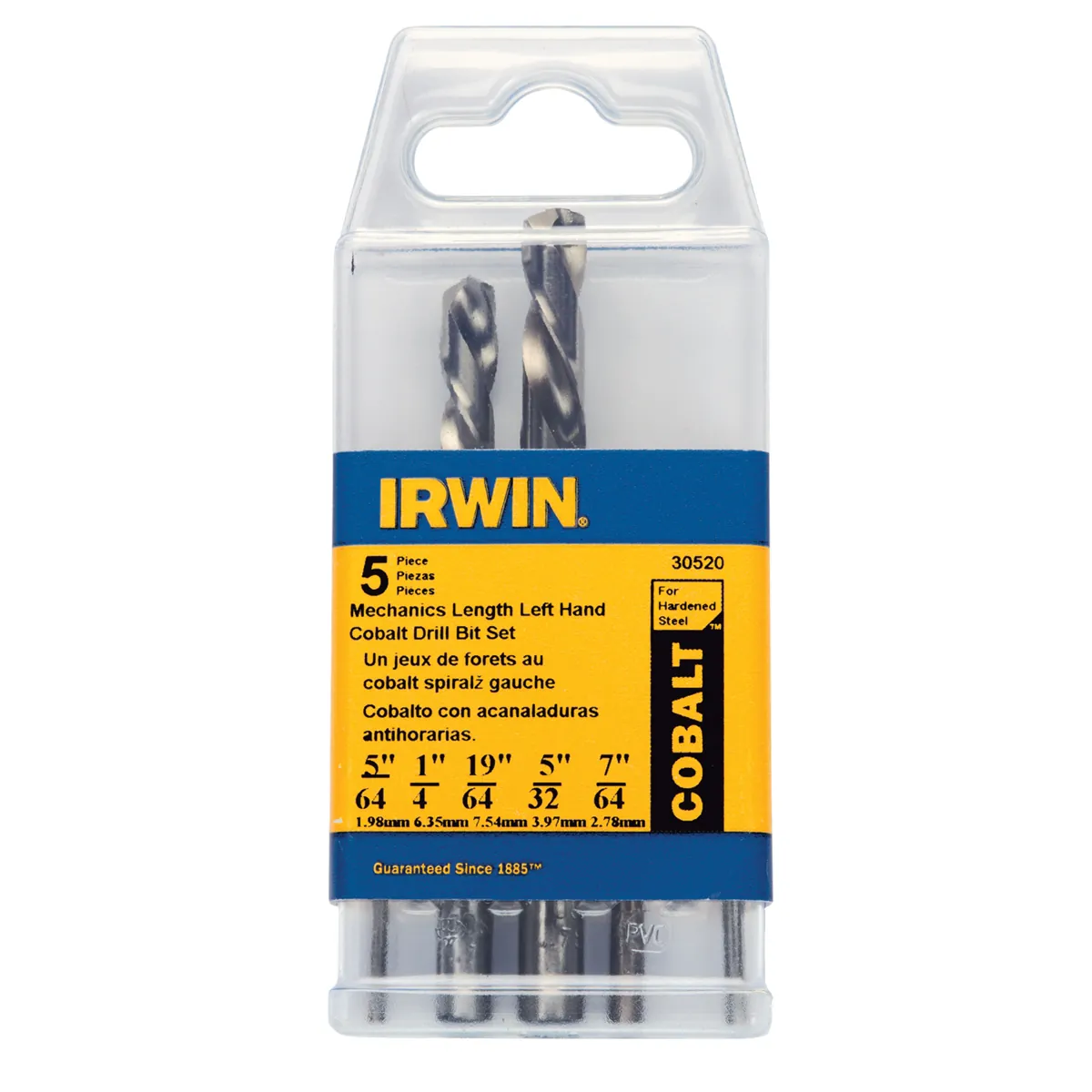 Hanson BIT DRI SET LH 5PC COBALT Alloy Steel