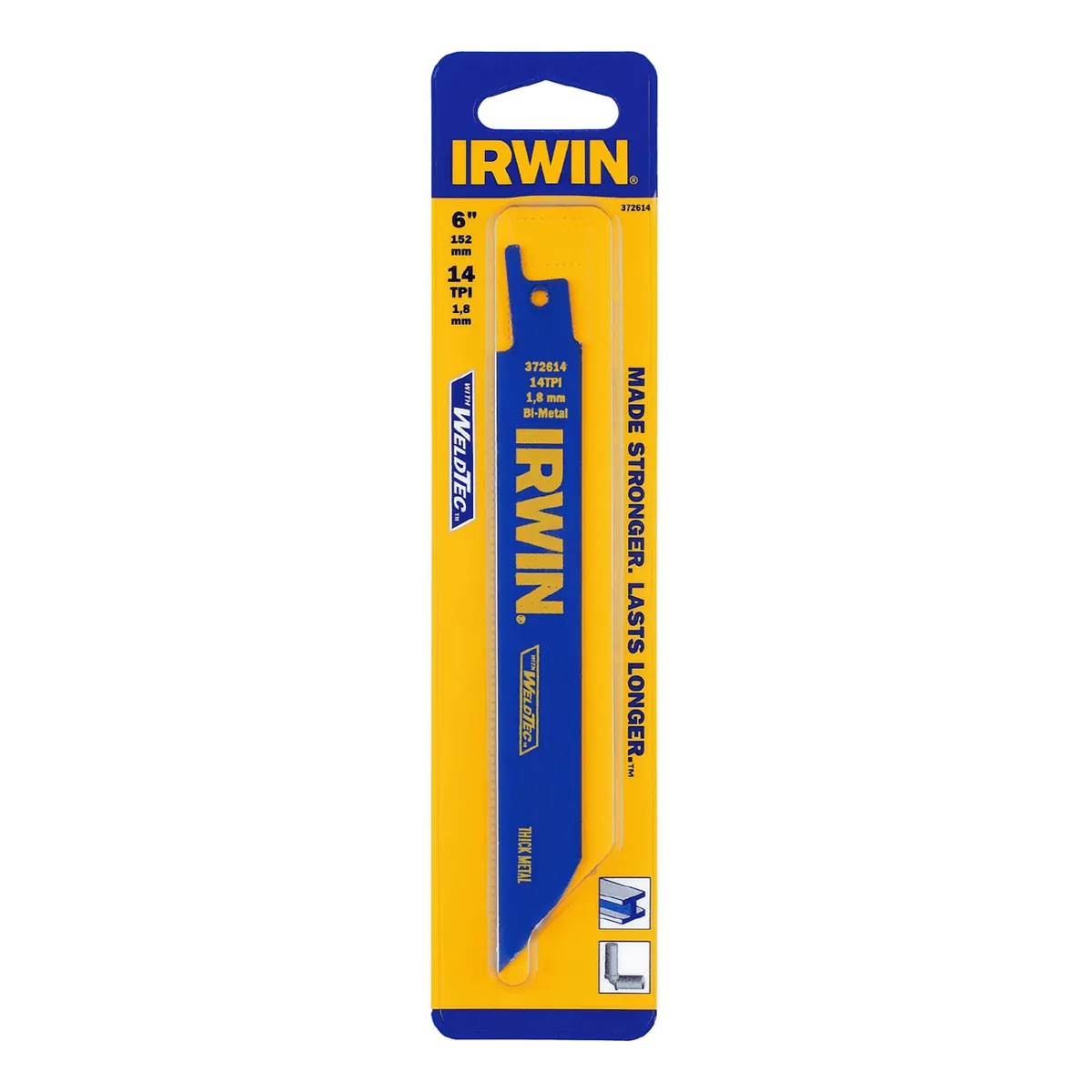 Hanson Reciprocating Saw Blade, 6 in. Long, 14 TPI, Bi-Me