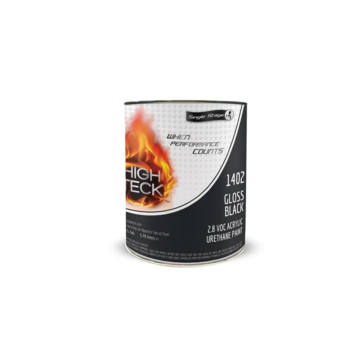 High Teck Products 1402-1 Series 1400 Acrylic Urethane Factory Pack 2K Single Stage Paint, 1 gal, Black