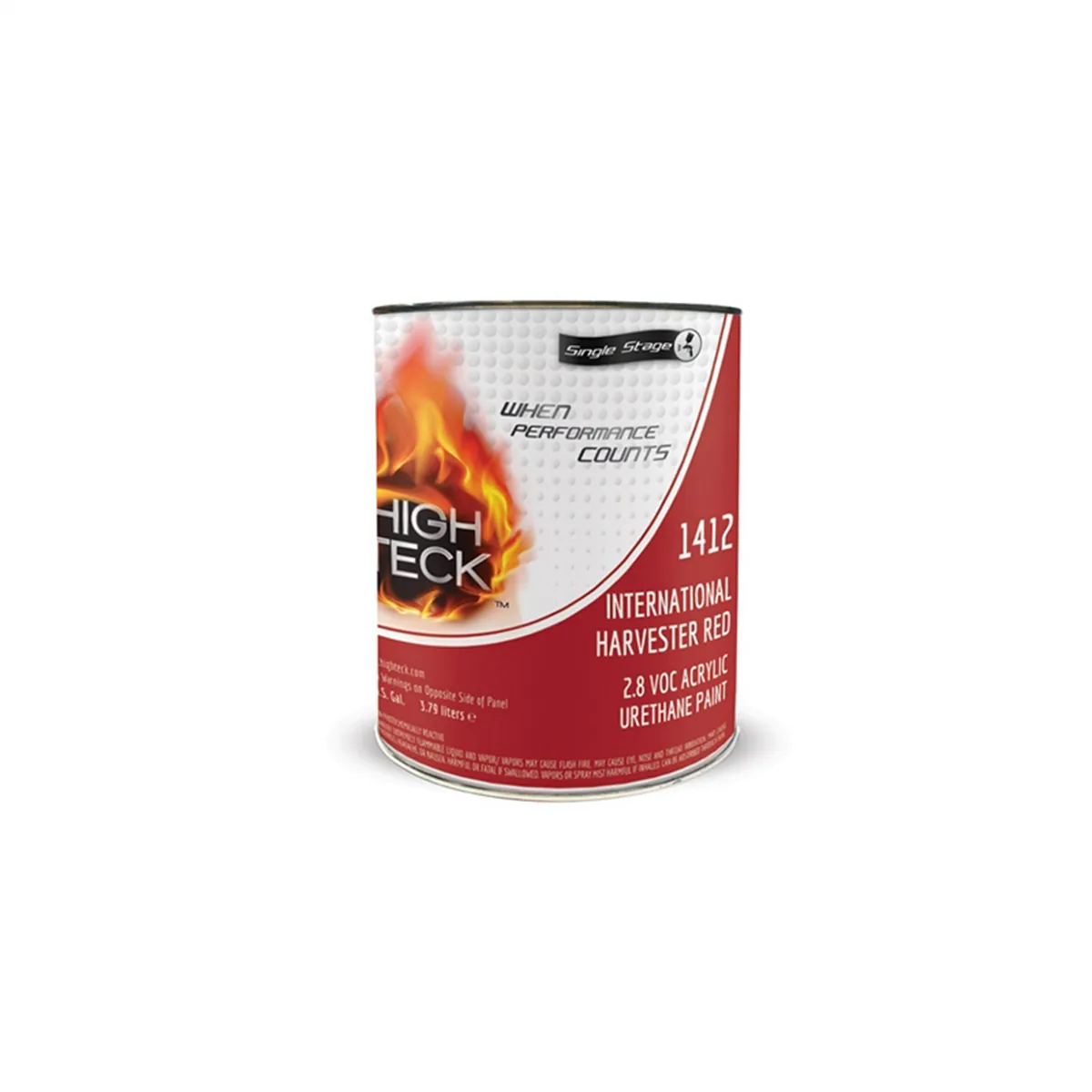 High Teck Products 1412-1 Series 1400 Factory Pack 2K Single Stage Paint, 1 gal, International Harvester Red