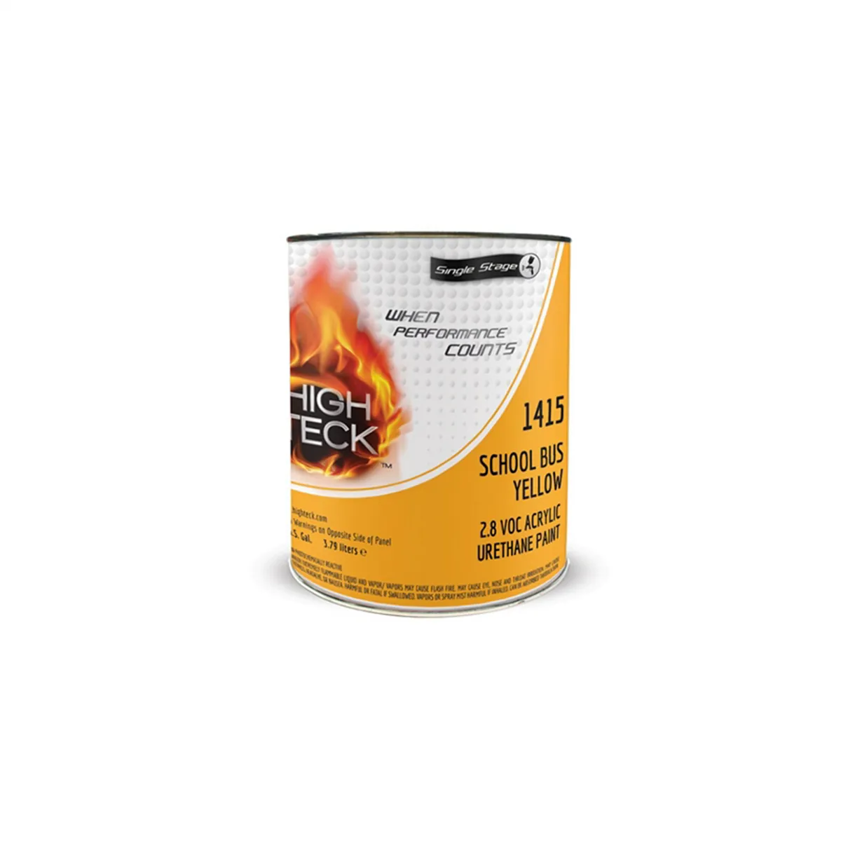High Teck Products 1415-1 Series 1400 Acrylic Urethane Factory Pack 2K Single Stage Paint, 1 gal, School Bus Yellow