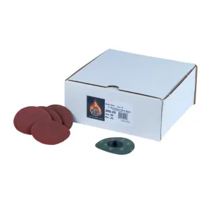 High Teck Products 380-25 R-Style Disc, 3 in Dia, 80 Grit, Aluminum Oxide, Polymer Backing