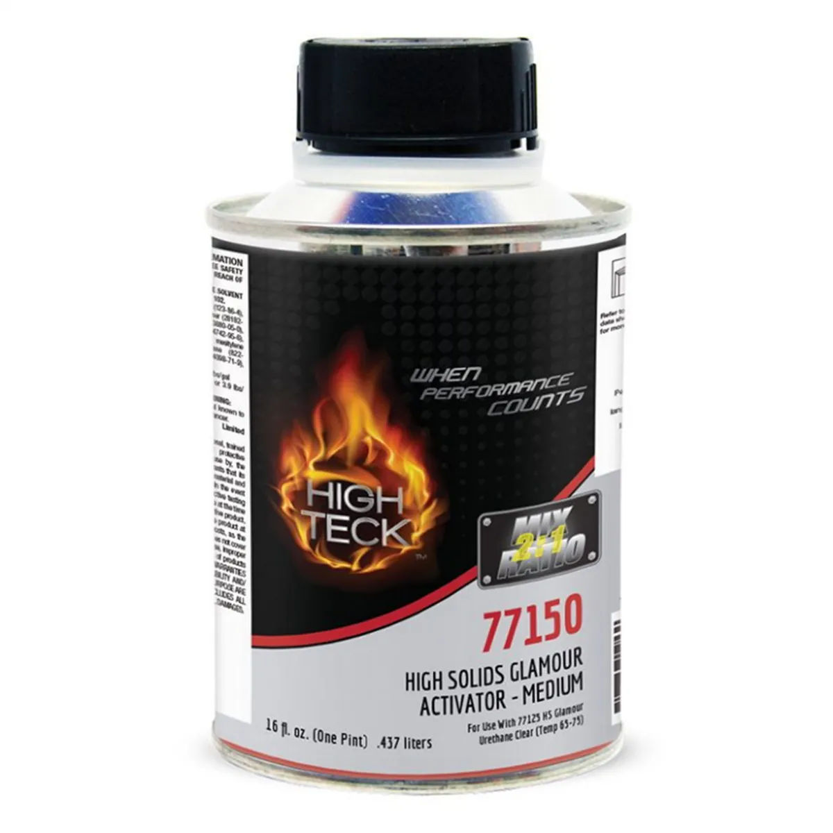 High Teck Products 77150-8 Medium Activator, 1 pt, Liquid, Use With: 77125 High Solids Glamour Clear