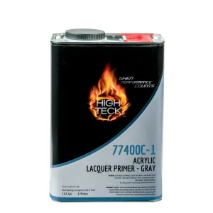 High Teck Products 77400C-1 High Solids Acrylic Lacquer Primer, 1 gal, Gray, 2.1 lb/gal VOC, 1:1 Mixing