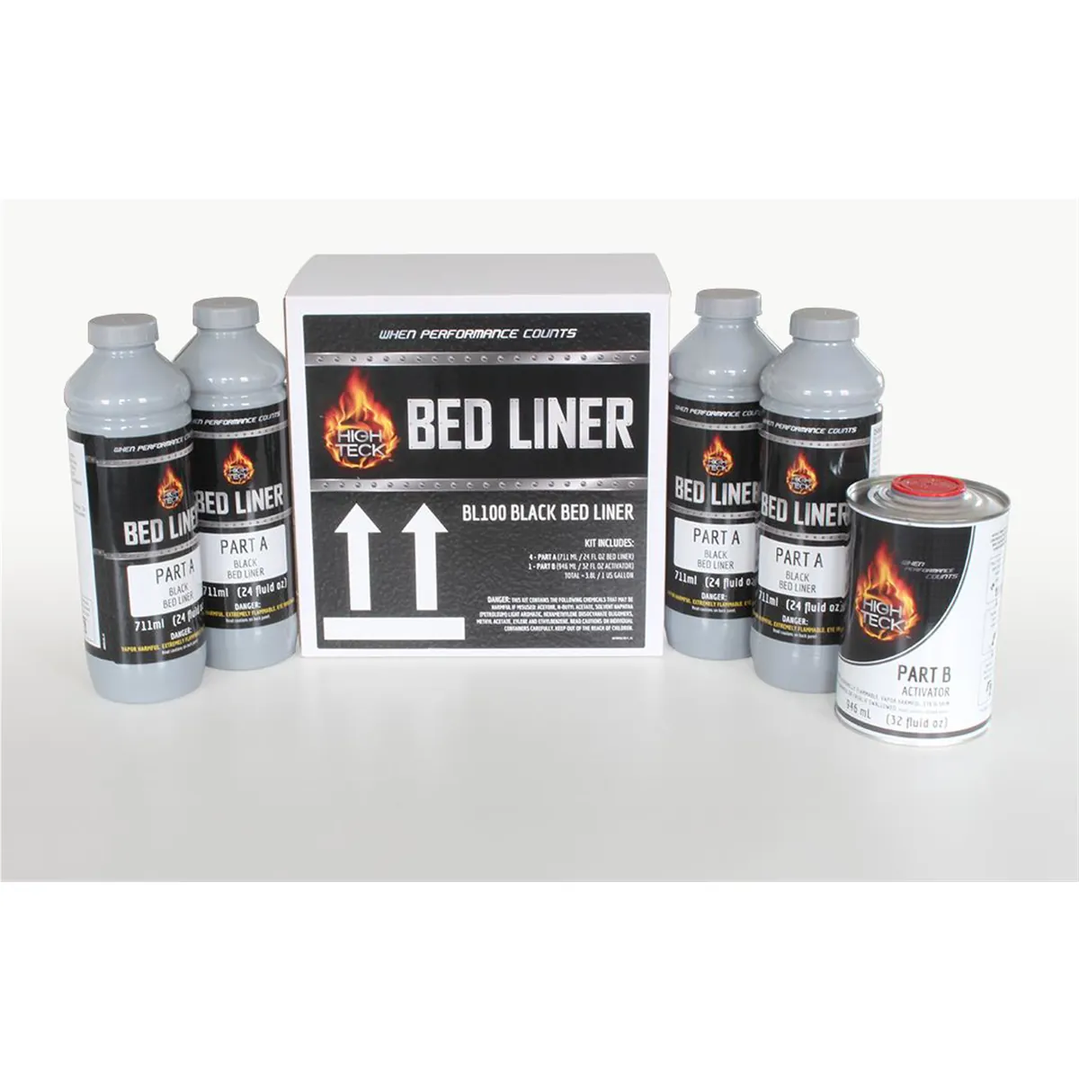 High Teck Products BL100 National Rule Standard Truck Bed Liner Kit, Black, 3.24 lb/gal VOC