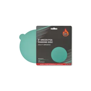 High Teck Products (5 pcs pack) 6" GREEN PSA Sanding Disc 320 Grit