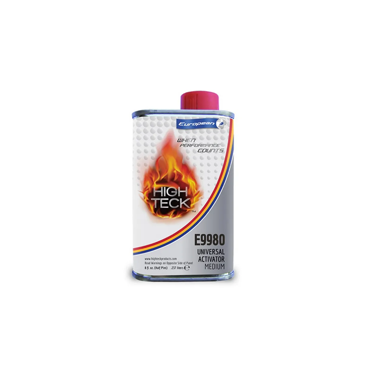 High Teck Products E9980-16 Universal Medium Activator, 1/2 pt, Colorless, Liquid, Use With: 4:1 Mix European Clears and Primers