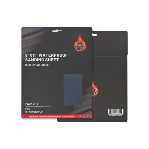 High Teck Products (5 pcs pack) 9"X11" WATERPROOF SANDING SHEET P320