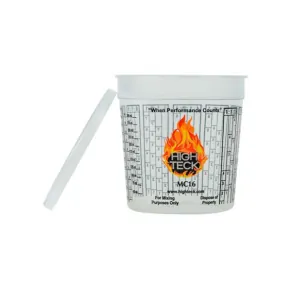 High Teck Products MC16 Mixing Cup, 1 pt, Polypropylene