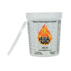High Teck Products MC32 Mixing Cup, 1 qt, Polypropylene