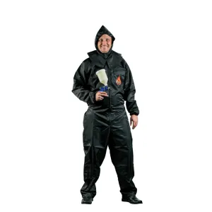 High Teck Products PS105B Premium Paint Suit, Medium, Black, 2-Way Zipper