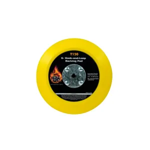 High Teck Products T150 Backing Pad, 6 in Dia, 10000 rpm, Medium Density, Hook and Loop, Polyurethane Foam