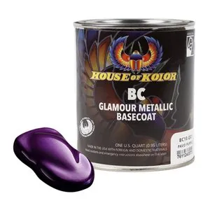 House Of Kolor SHIMRIN C2C-BC10-Q01 C2C Glamour Metallics Series Universal Basecoat, 1 qt Can, Pavo Purple