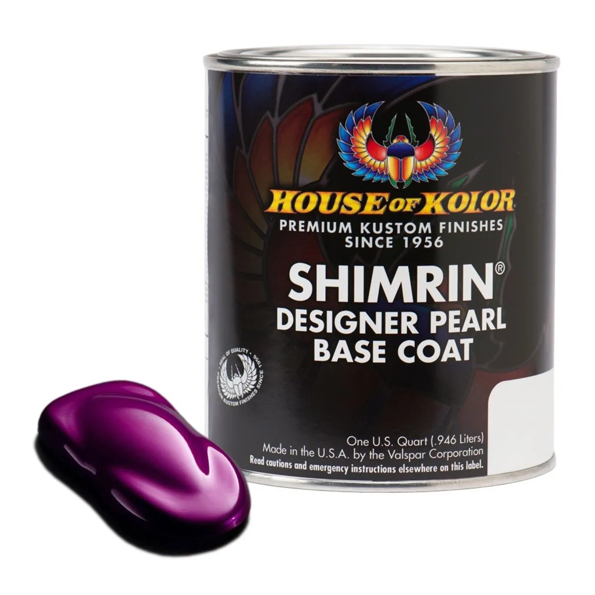 House Of Kolor SHIMRIN C2C-PBC65-Q01 C2C Designer Pearl Series Universal Basecoat, 1 qt Can, Passion Pearl