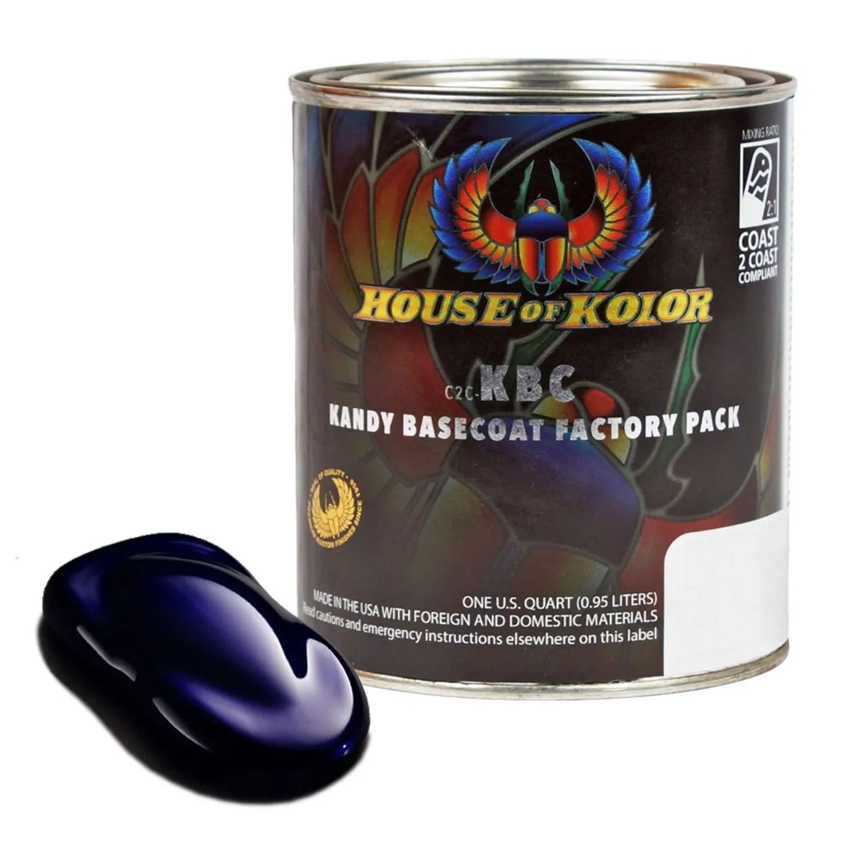 House Of Kolor SHIMRIN KBC13-Q01 Kandy Series Universal Basecoat, 1 qt Can, Burple