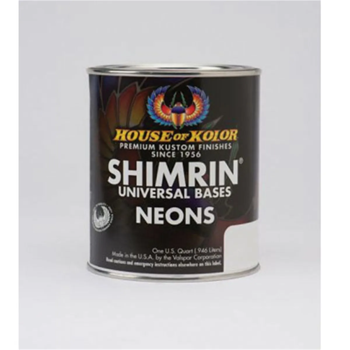 House Of Kolor SHIMRIN NE508-Q01 NEONS Series Universal Basecoat, 1 qt Can, Chartreuse