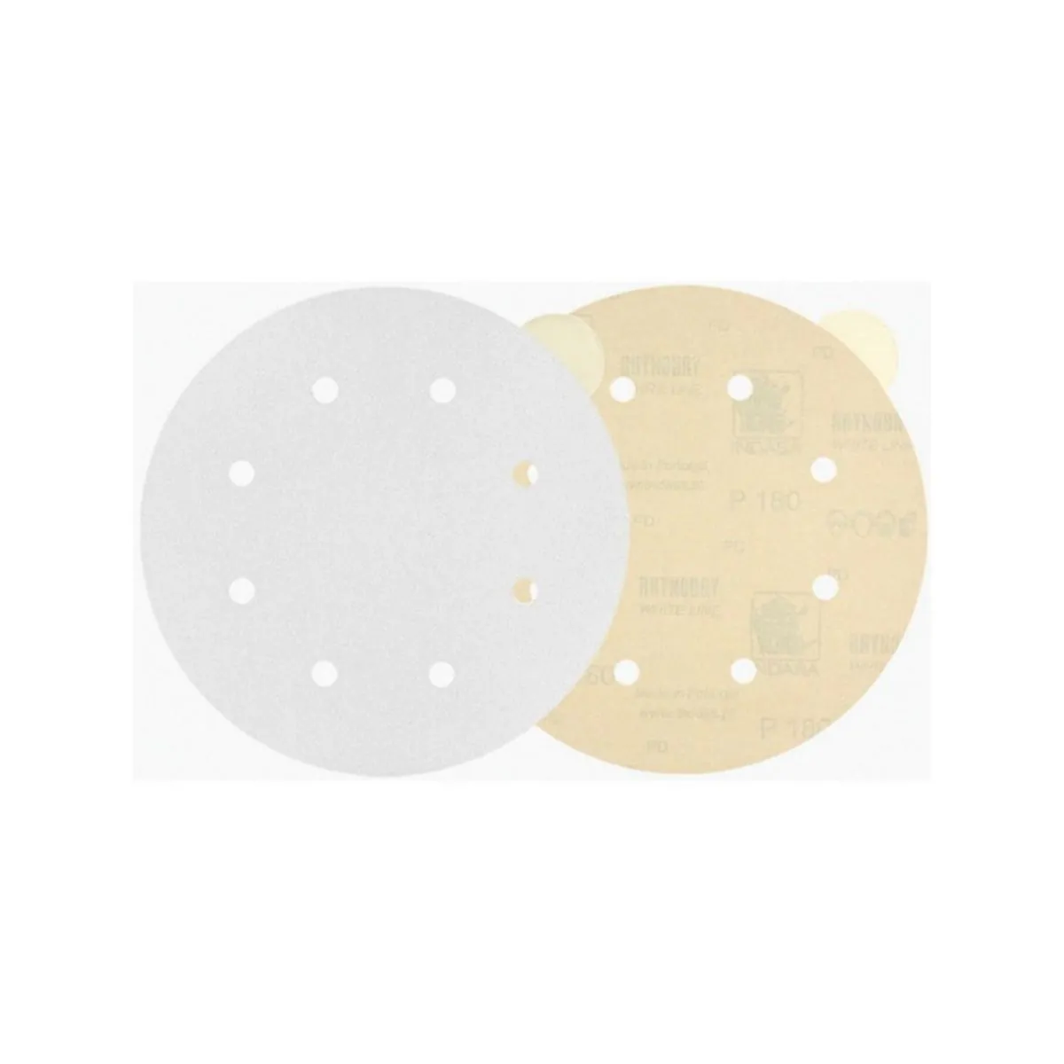 Indasa USA,Inc. 60-320 Rhynostick White Line Abrasive Solid Disc, 6 in Dia, 320 Grit