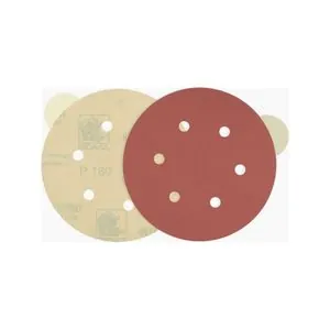 Indasa USA,Inc. Medallion 600-600 Rhynostick Red Line XL Abrasive Solid Disc, 6 in Dia, 600 Grit
