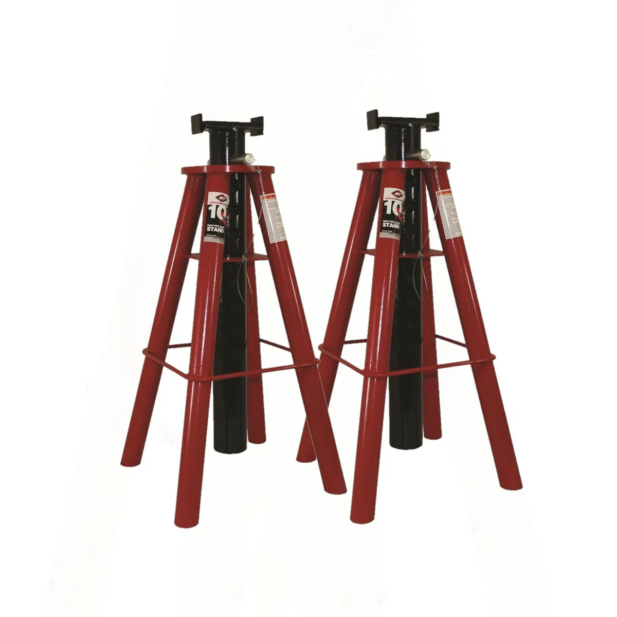 American Forge & Foundry Jack Stands - 10 Ton Capacity - Pin Style - High Lift - Pair