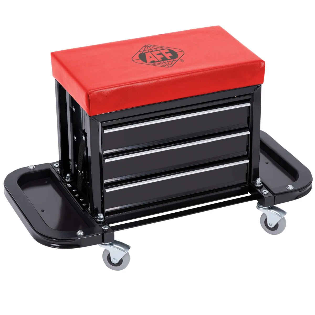American Forge & Foundry 3-Drawer Rolling Toolbox Seat - 300 Lbs. Capacity