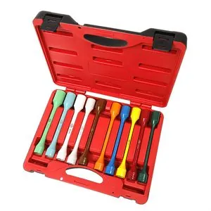 American Forge & Foundry Torque Limiting Socket Set - 1/2" Drive - 10 Pc. Metric/SAE - 17mm(55 Ft/Lbs), 17mm(80 Ft/Lbs), 19mm-3/4"(65 Ft/Lbs), 19mm-3/4"(80 Ft/Lbs), 21mm (80 Ft/Lbs), 13/16"(100 Ft/Lbs), 19mm-3/4"(100 Ft/Lbs), 22mm-7/8"(120 Ft/Lbs), 22mm-7/8"(140 Ft/Lbs), 24mm-15/16"(140 Ft/Lbs)