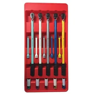 American Forge & Foundry Master Tire Service Kit - 1/2" Drive - 15 Pc. Includes 65,100,120,120 & 140 Ft/Lbs Preset Torque Wrenches - 65,80,100,120,140 Ft/Lbs Torque Limiting Extensions - 17mm,19mm(3/4"),21mm,13/16",22mm(7/8") Mag Wheel Sockets