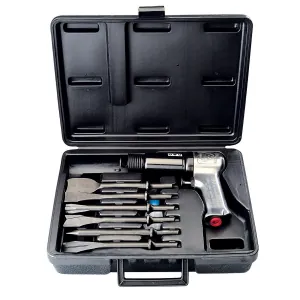 Ingersoll Rand Super Duty Air Hammer Kit, 3000 BPM, 2-9/32" Stroke, 3/4" Bore, Includes Carrying Case and Six Assorted Chisels