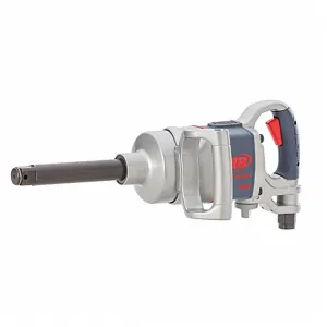 Ingersoll Rand 1 Inch Air Impact Wrench, 6 Inch Ext Anvil, 2100 ft-lb Torque, Friction Ring-Thru-hole Retainer, D-handle Inside Trigger