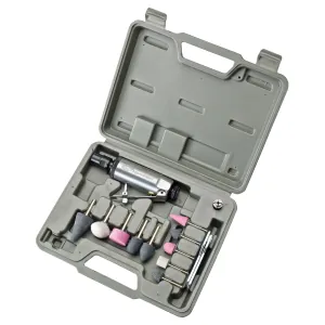 Ingersoll Rand Air Die Grinder Stone Kit, 28,000 RPM, 0.25 HP, 1/4 Inch Collet, Front Exhaust