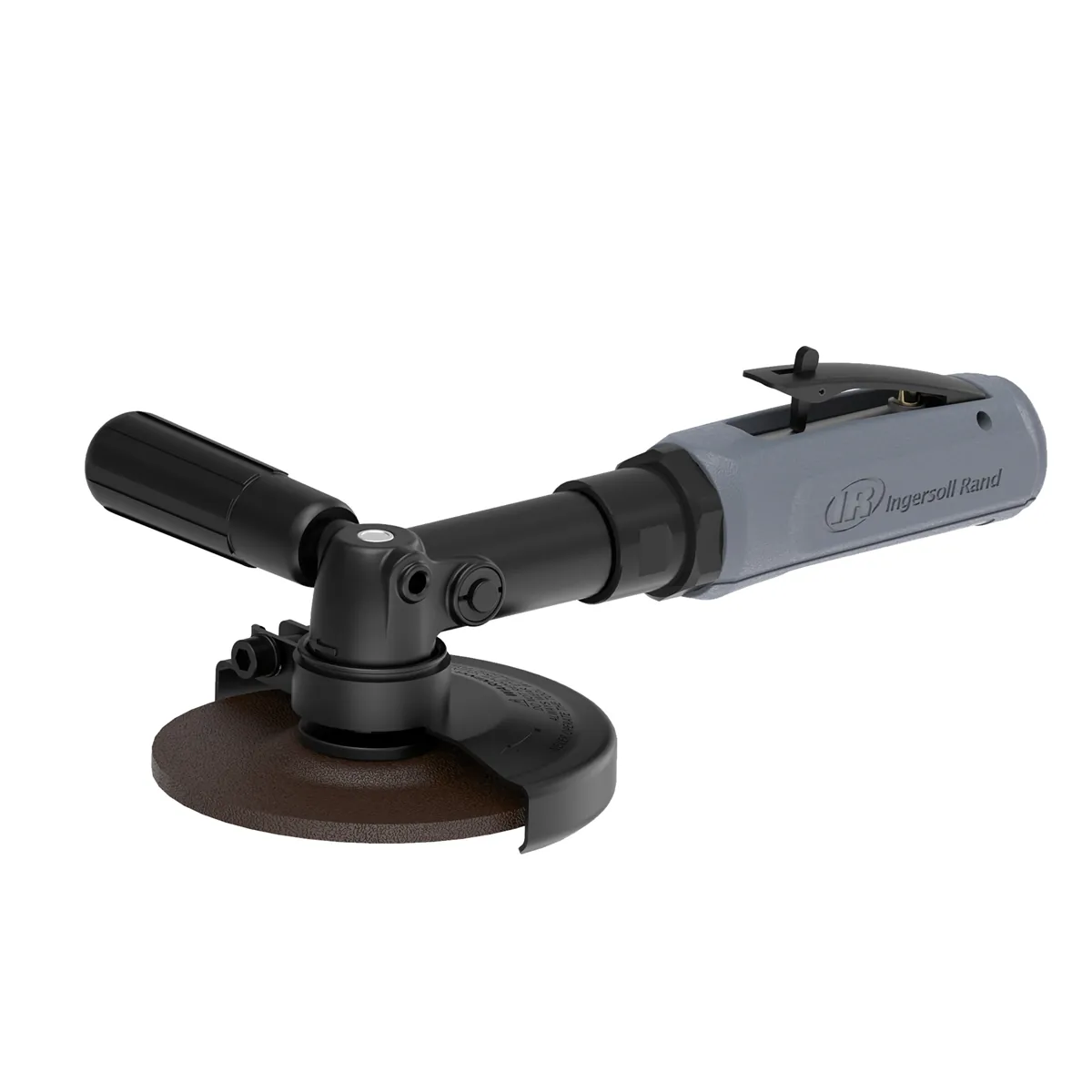 Ingersoll Rand Extended Air Angle Grinder, 4 Inch Type 27 Wheel, 14,000 RPM, 0.9 HP, 3/8 Inch-24 Thread, Rear Exhaust