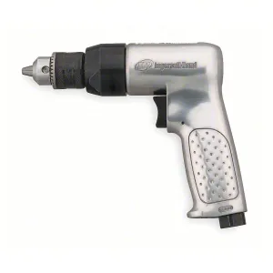 Ingersoll Rand 3/8 Inch Keyed Chuck Air Drill, 2000 RPM, 0.5 HP, 44in-lb Torque, Pistol Grip