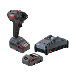 Ingersoll Rand 1/4" Hex 20V Cordless Compact Screwdriver 2 Battery Kit, 450 in-lb Torque, Quick Change Chuck, Pistol Grip