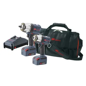 Ingersoll Rand 20V Impact Combo Kit, W7152 1/2&rdquo; Cordless Impact Wrench, W5133 3/8&rdquo; Cordless Impact Wrench, 2 Batteries and Charger