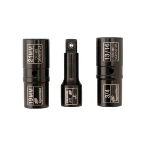 Ingersoll Rand 1/2" Drive Hex SAE Lugnut Service Flip Impact Socket Set, 3-Piece