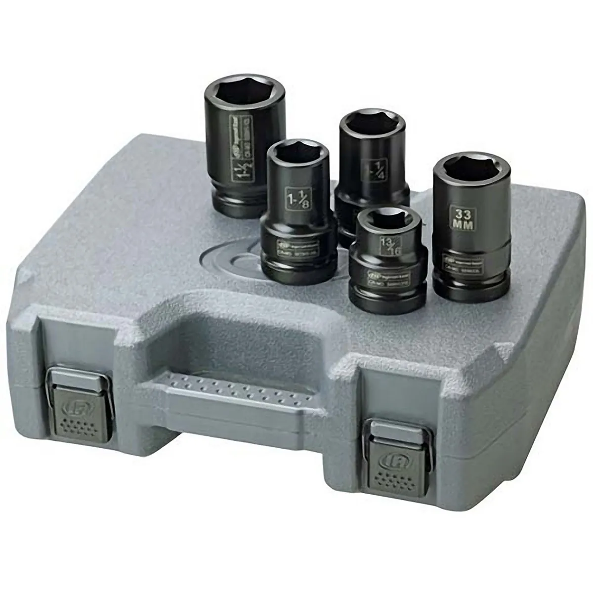 Ingersoll Rand 1" Drive Hex SAE Deep Truck Service Impact Socket Set, 5-Piece